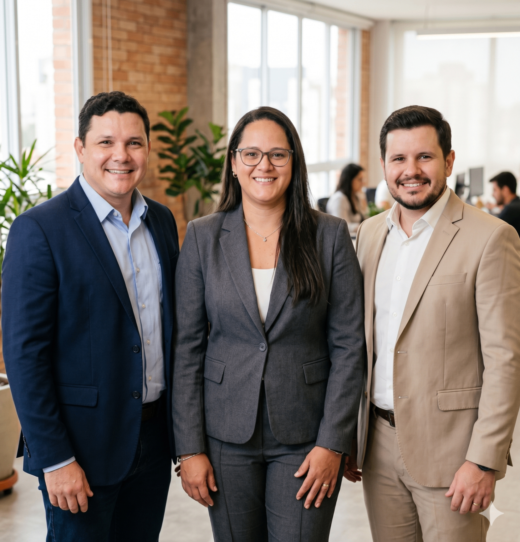 Sócios da Lince Contábil: Raphael Rodrigues, Silvânia Costa e Israel Rodrigues
